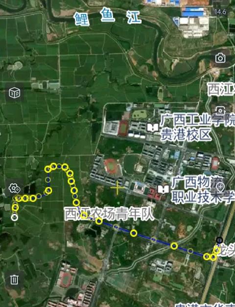 莫桂成标记的行船路线 受访者供图