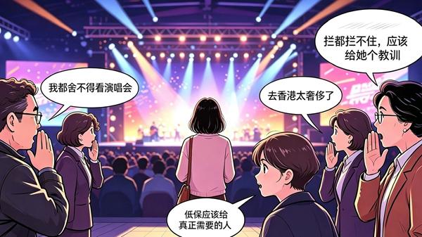 不久前，江西赣州一女孩赴港观看演唱会，触发低保动态监测预警，家属发帖求助引全网热议。制图：秦珍子（图片由AI辅助生成）