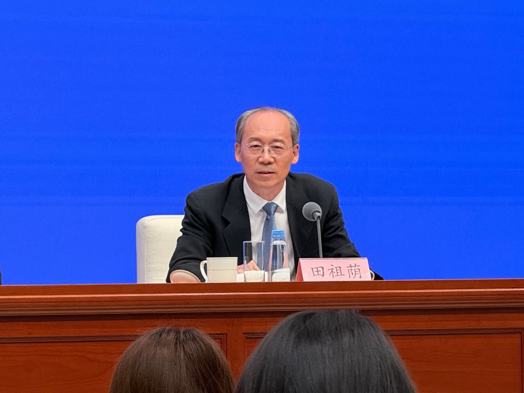 教育部基础教育司司长田祖荫。中青报·中青网记者 王璟瑄/摄